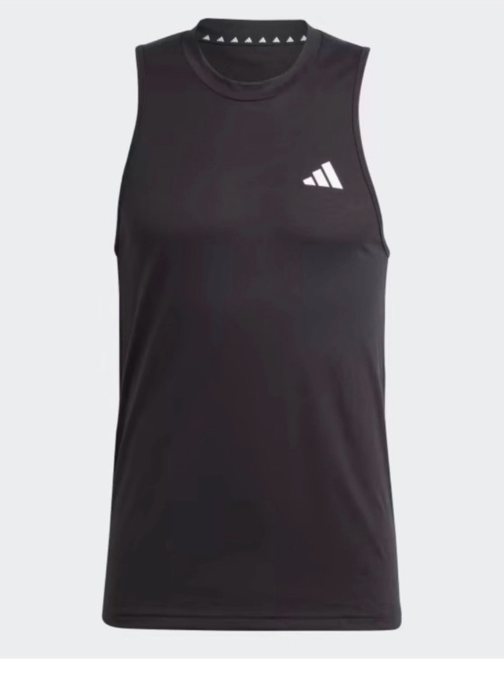 adidas Black Tank Top with White Logo - Men’s M